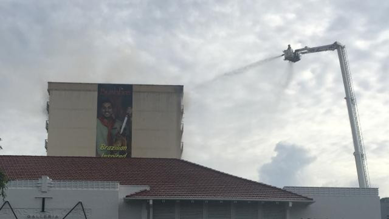 Korona karantinasındakilere hizmet veren binada yangın