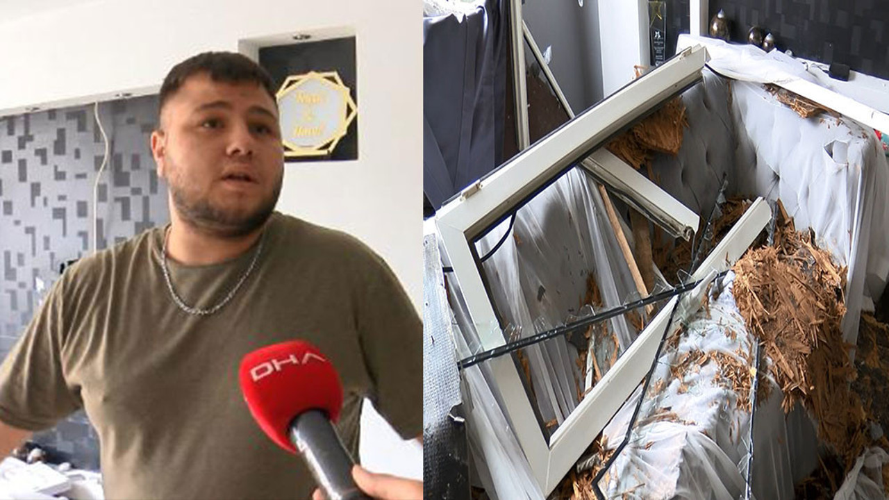 Kanepede uzanırken ölümden döndü. Çatıdan uçan parçalar evin içine fırladı