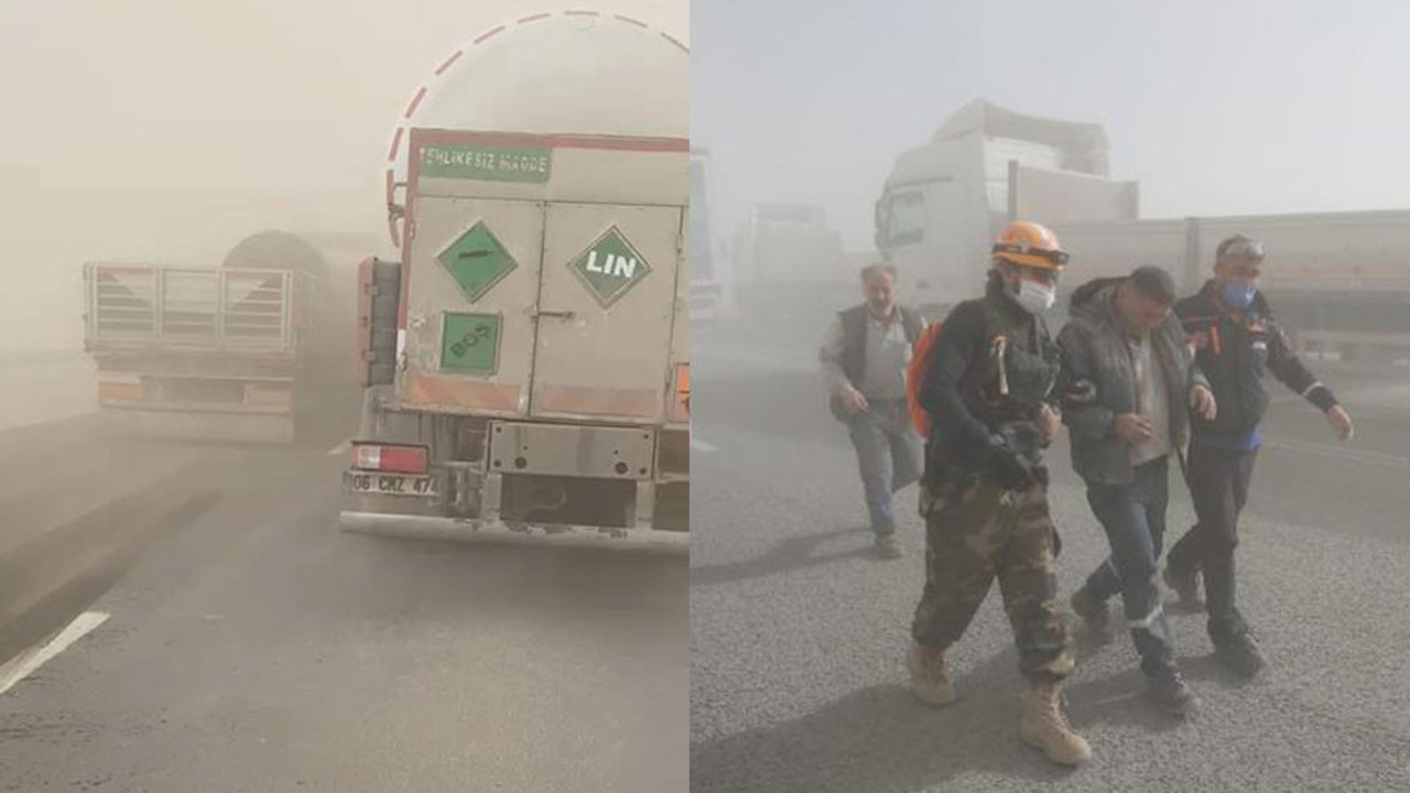Konya ve Niğde'yi kum fırtınası yuttu. Göz gözü görmedi