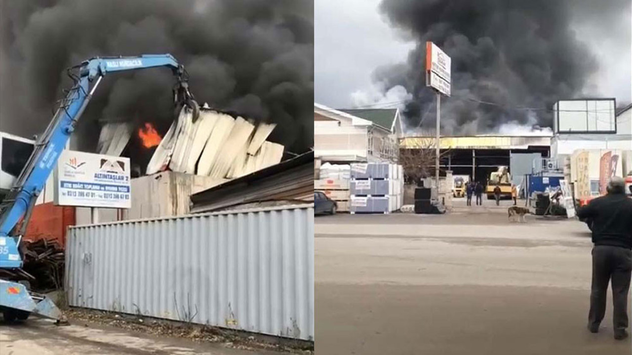 Geri dönüşüm fabrikasında yangın