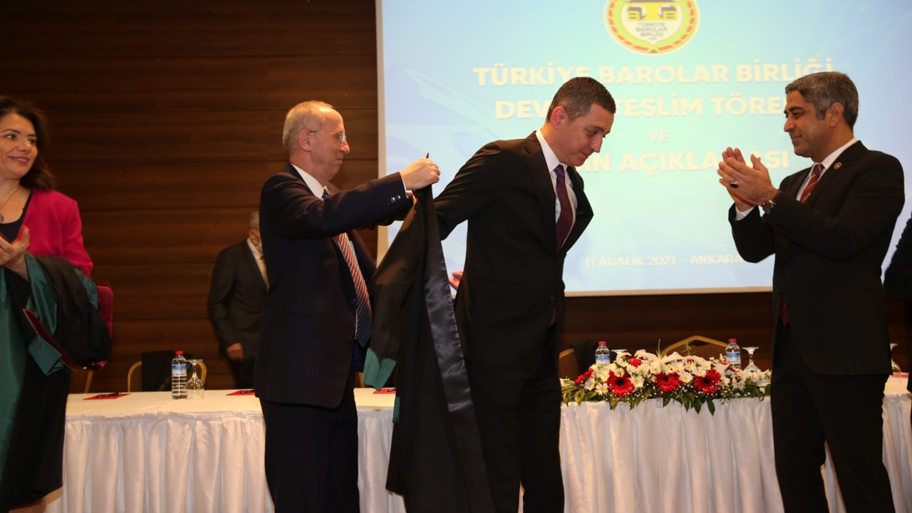 TBB'de devir teslim töreni: Metin Feyzioğlu katılmadı