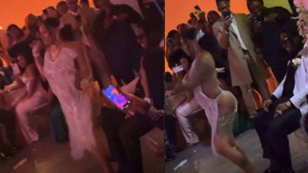 Gelinden damada herkesin içinde rezil dans! Böyle düğün mü olur