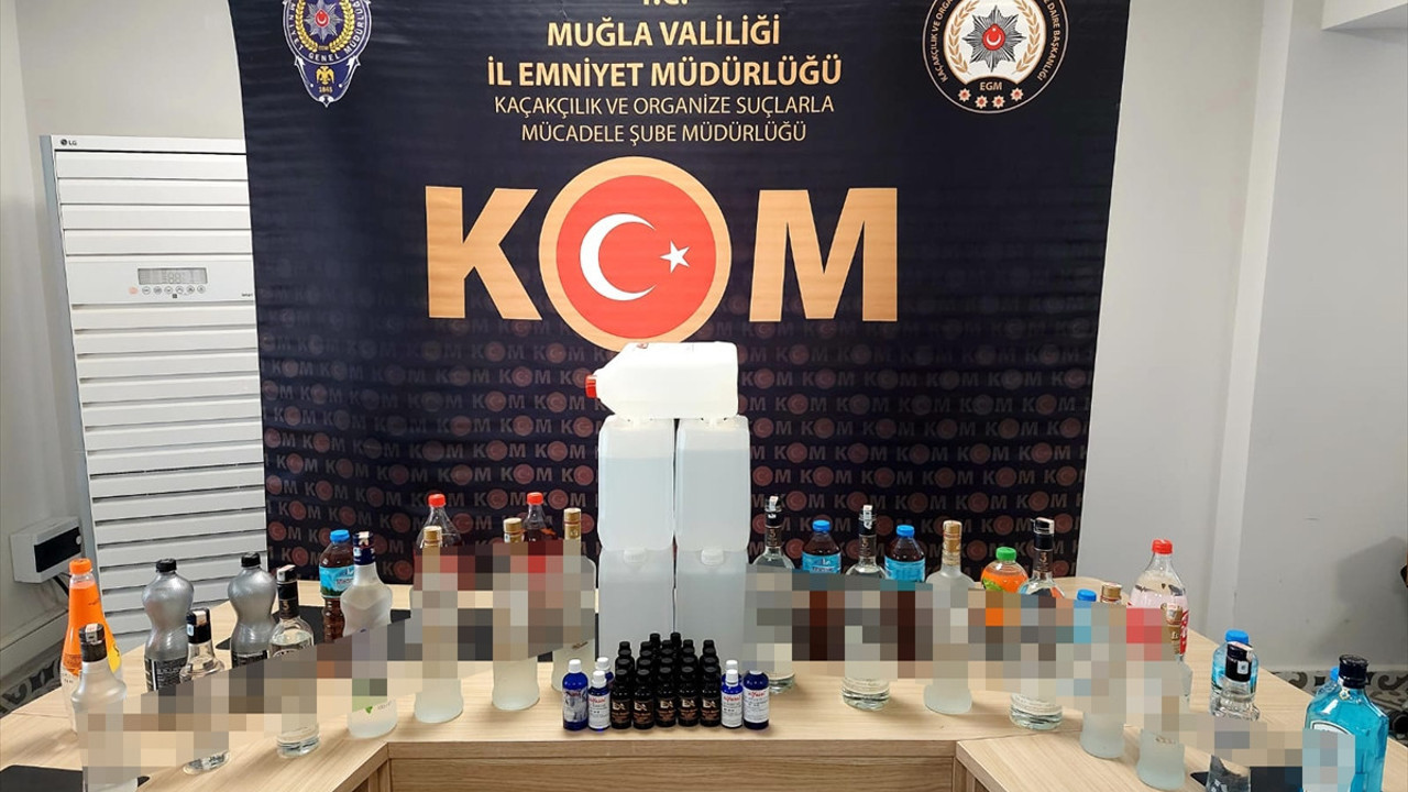 Muğla'da sahte içki operasyonu: 5 gözaltı
