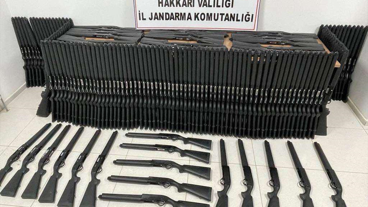 Hakkari'de 190 ruhsatsız av tüfeği ele geçirildi (18 Aralık 2021)