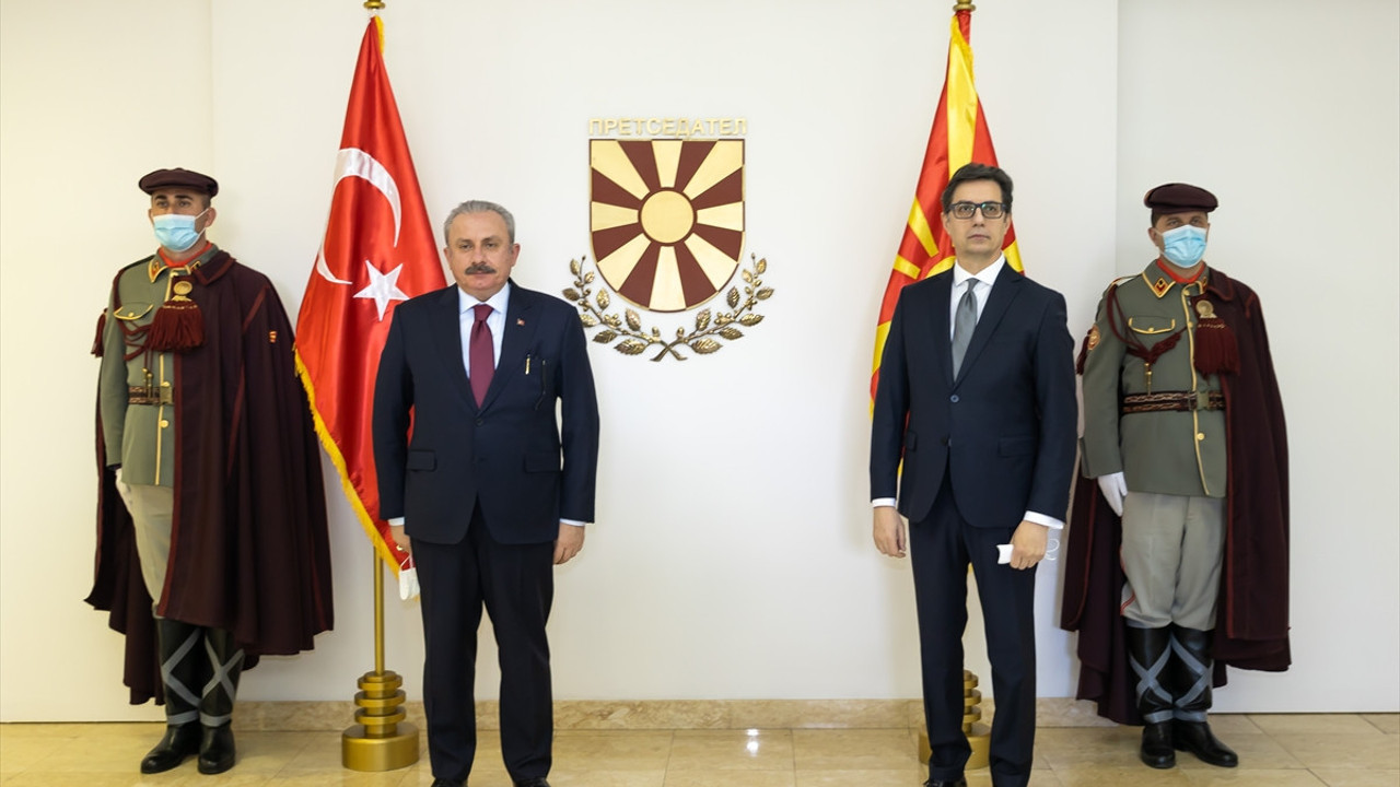 Şentop, Kuzey Makedonya Cumhurbaşkanı Pendarovski ile görüştü