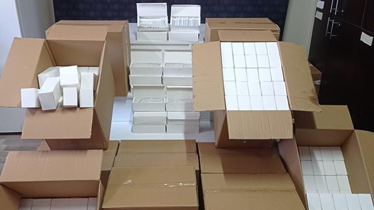 Niğde'de 6 milyon 100 bin makaron ele geçirildi