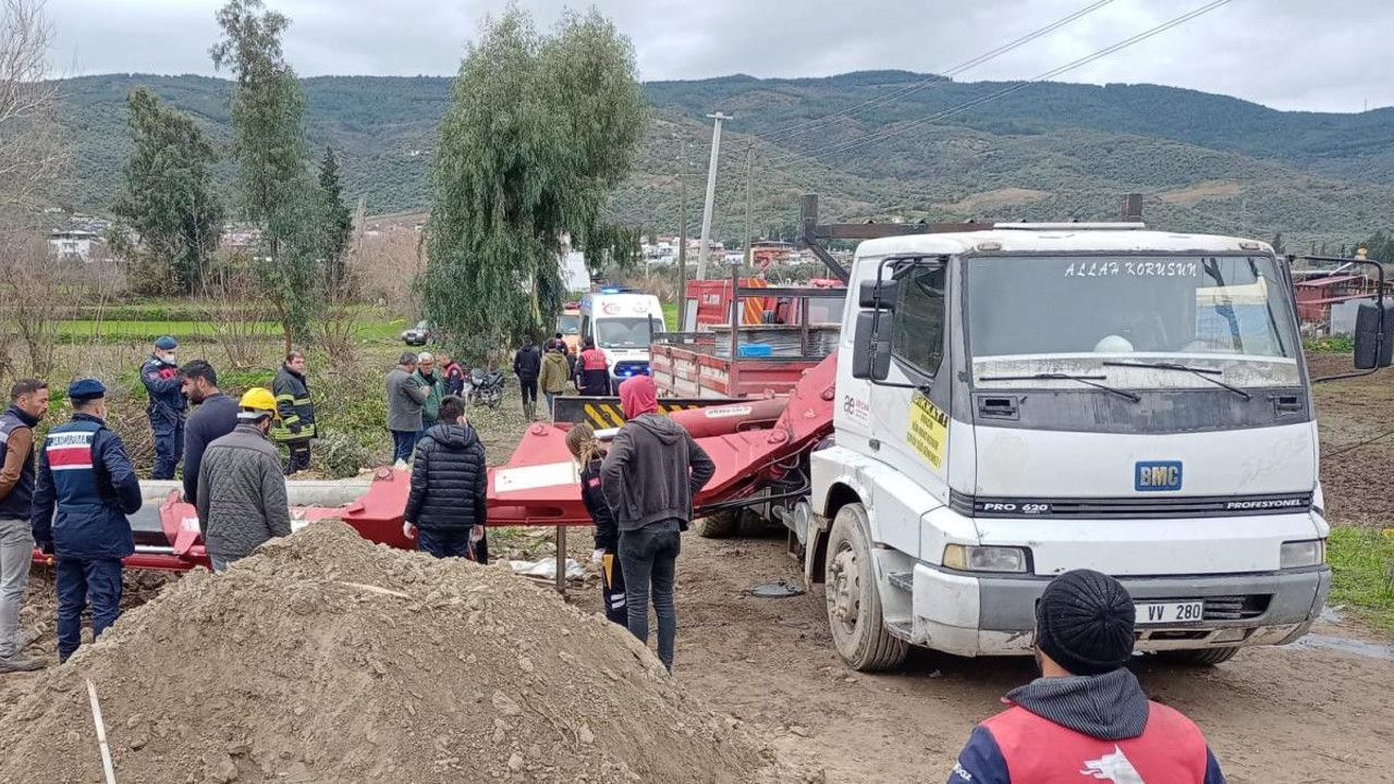 Aydın’da devrilen vinç bir can aldı