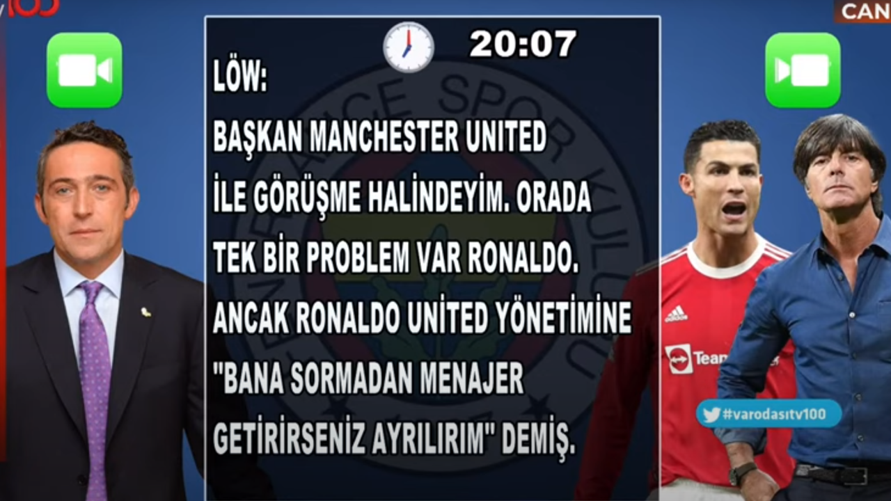 TV100'de Ali Koç ve Löw'ün görüşmesini yayınlamışlardı. Alman basını programda yaşananları haber yaptı