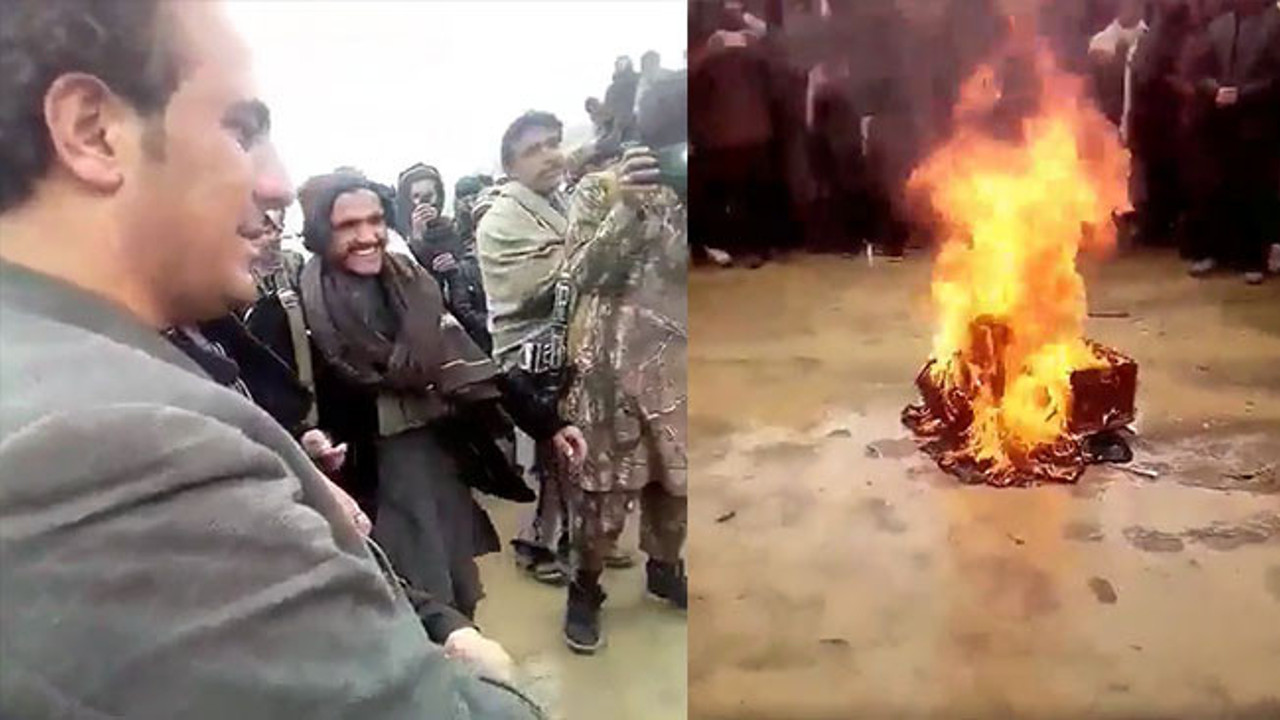 Afgan gazeteci çaresiz müzisyenin görüntülerini paylaştı! Acımasız Taliban gözlerinin önünde yaktı