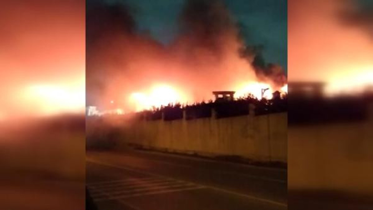 Tuzla'da bir vakfa ait misafirhane alev alev yandı