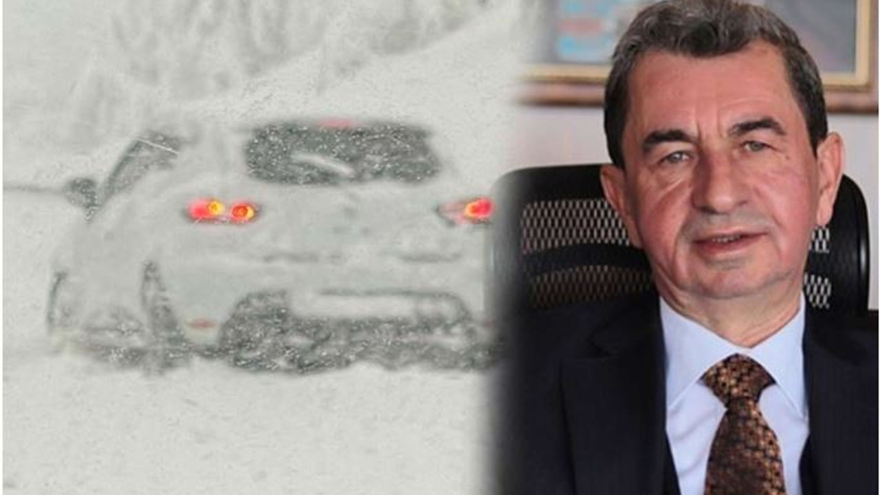 Alo karayolları beni duyuyor musun... Sesim geliyor mu? Ünlü iş insanı Bolu Dağı'nda mahsur kaldı