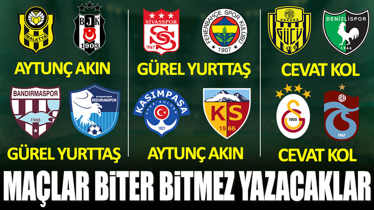 Süper Lig ve 1.Lig'in tüm kritikleri Yeniçağ'da! Maçlar biter bitmez yazacaklar