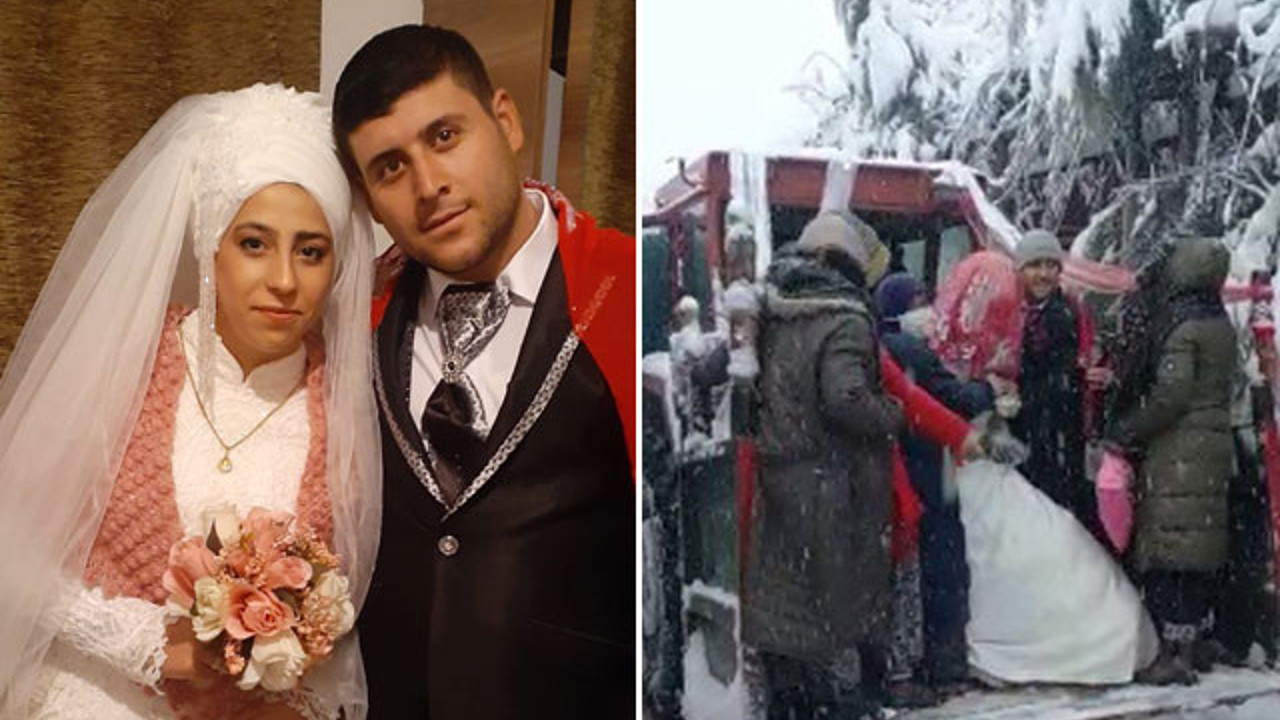 Düğün için yol böyle aşıldı