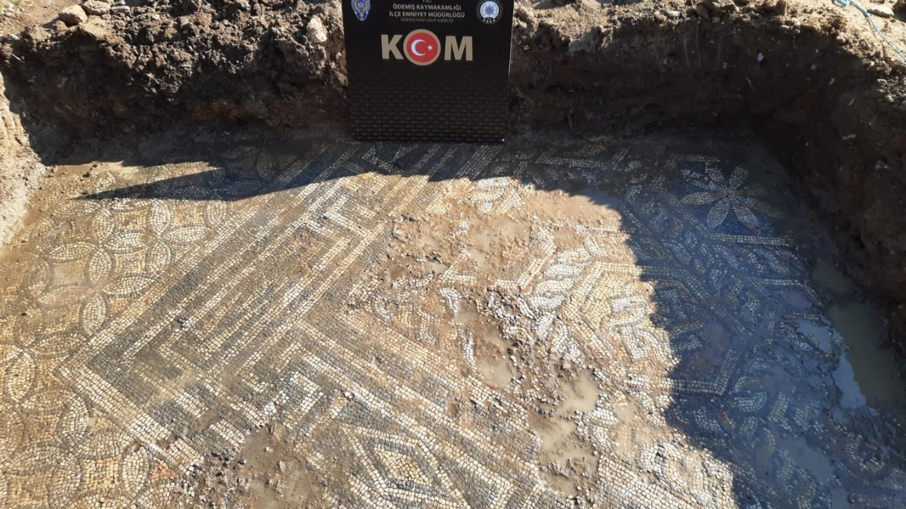 İzmir'deki kaçak kazıdan roma tarihi fışkırdı