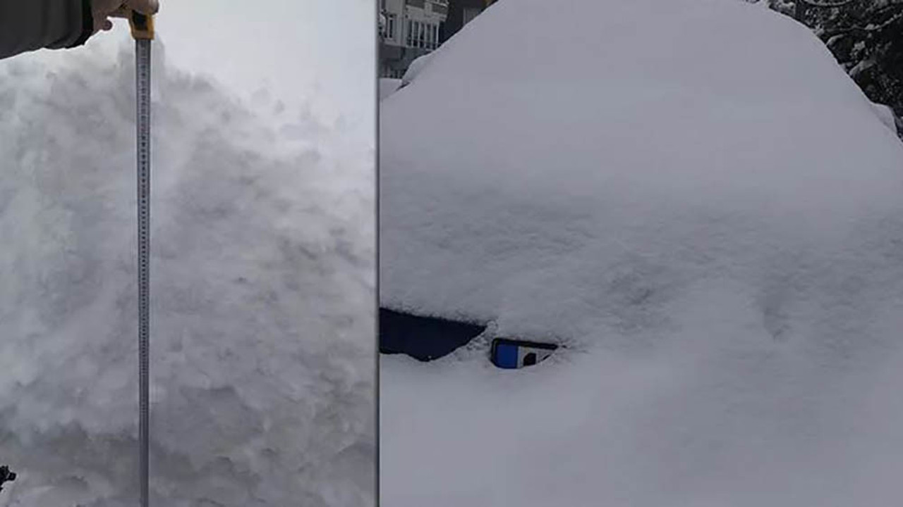 Çorum’da kar kalınlığı 1 metreyi aştı!