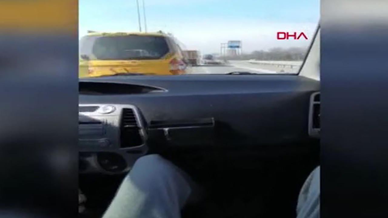 Makas atarken kaza yaptı! O anlar anbean kamerada...