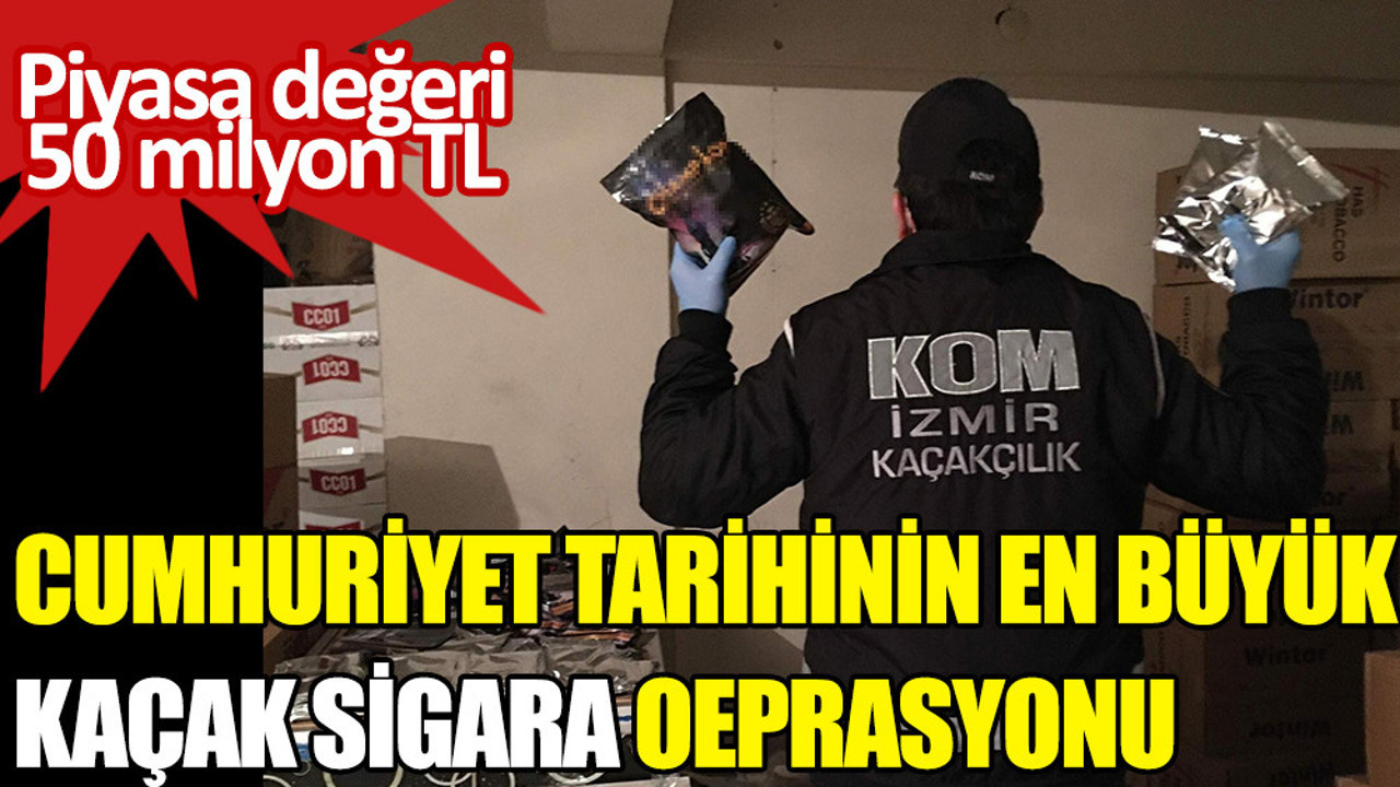 Cumhuriyet tarihinin en büyük kaçak sigara operasyonu