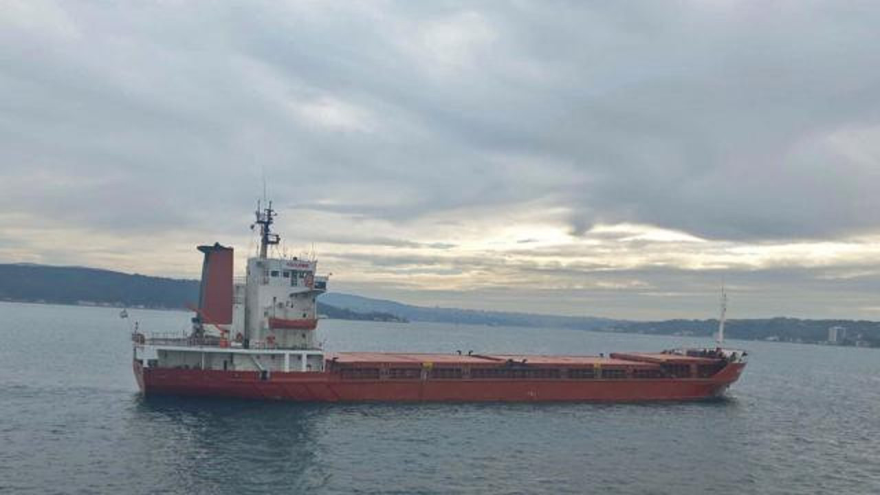 Arızalanan kargo gemisi Sarıyer'de demirledi