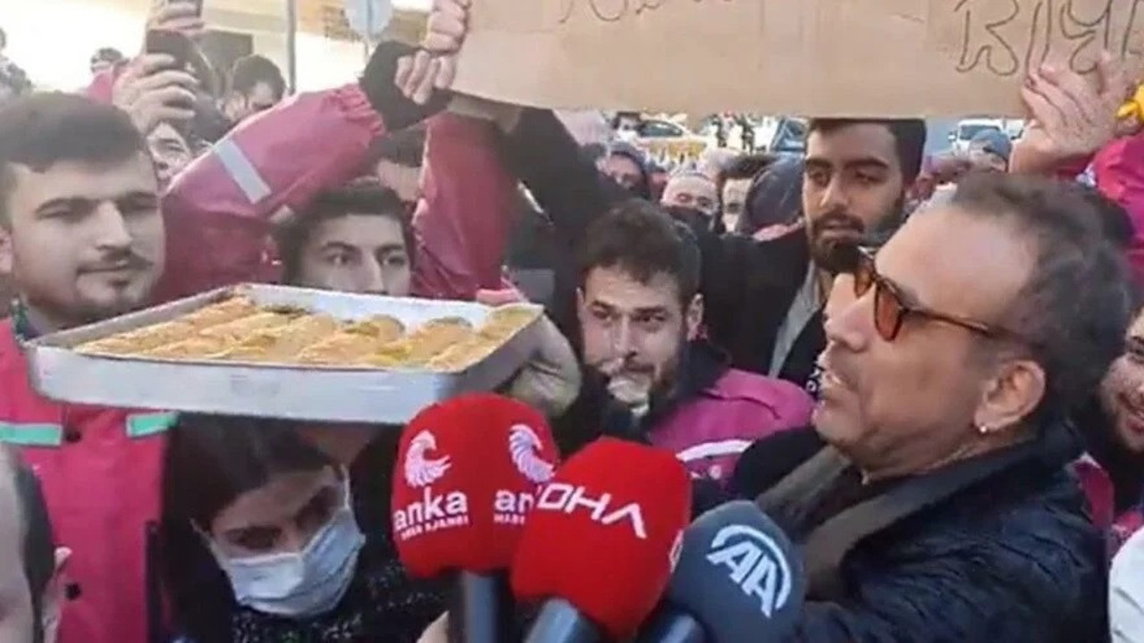 Haluk Levent'ten işçilere baklavalı destek