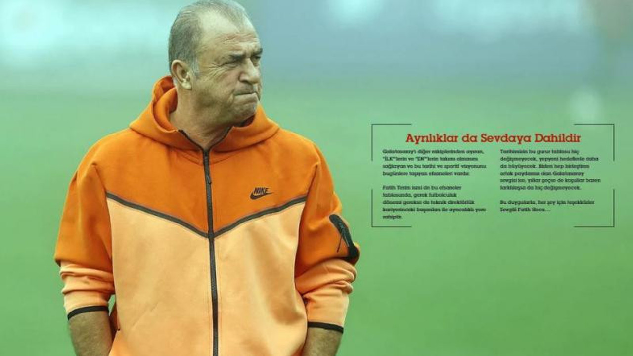 Galatasaray'dan Fatih Terim'e büyük jest.