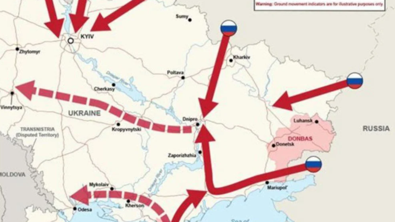 "İşgal planı" iddiası: İngiltere, Rusya'nın olası işgal haritasını yayımladı