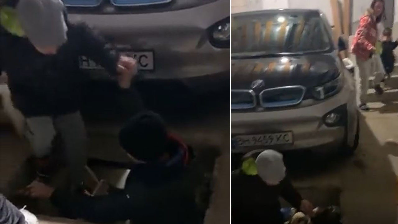 Ukrayna'da mahsur kalan Türkler sığınaklara inerken video paylaştı