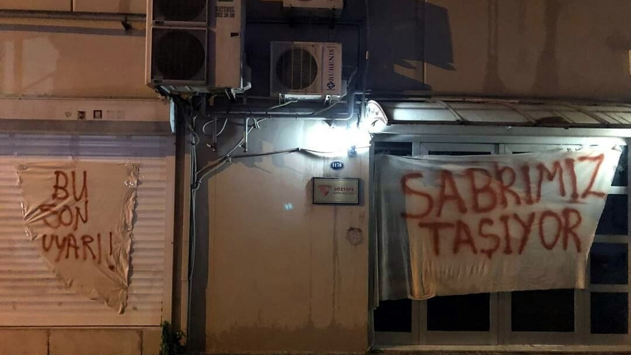 Göztepe'de futbolculara pankartlı tehdit