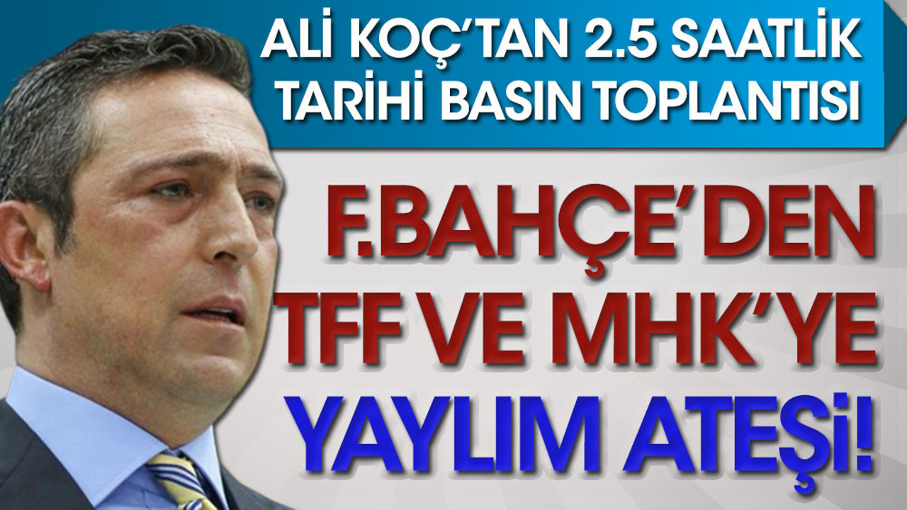 Ali Koç'tan yaylım ateşi! TFF, MHK, hakemler... Herkese ateş püskürdü.