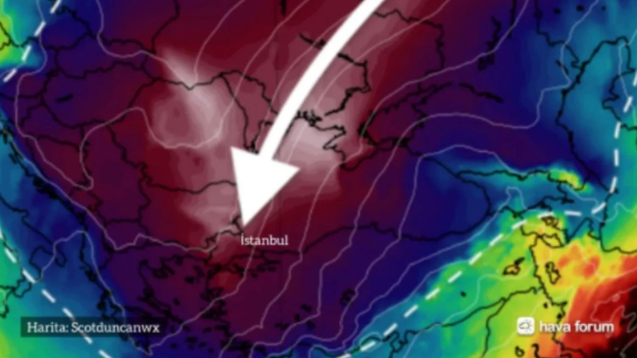 Meteoroloji uzmanları haritayı paylaştı: bu gece İstanbul'a geliyor! Hafta sonu için kırmızı alarm