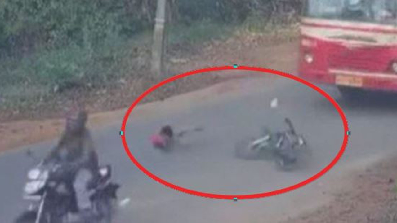 Bisikletli çocuğu ölüm teğet geçti