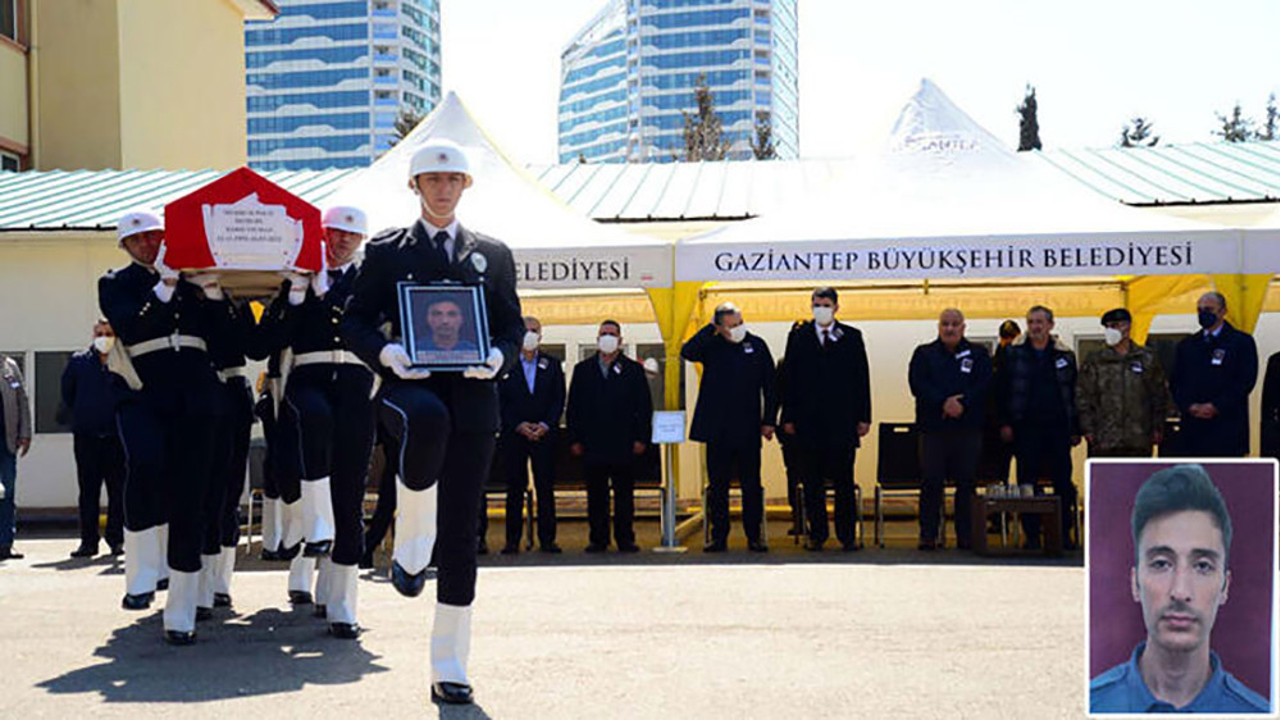 Kazada ikizlere hamile eşiyle yaşamını yitiren polis memuru için tören