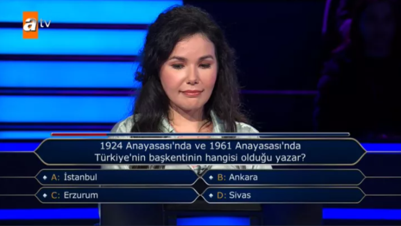 Bu da oldu. Tıp öğrencisi Türkiye'nin başkenti neresi sorusunu bilemedi. Kim Milyoner olmak ister yarışmasında skandal