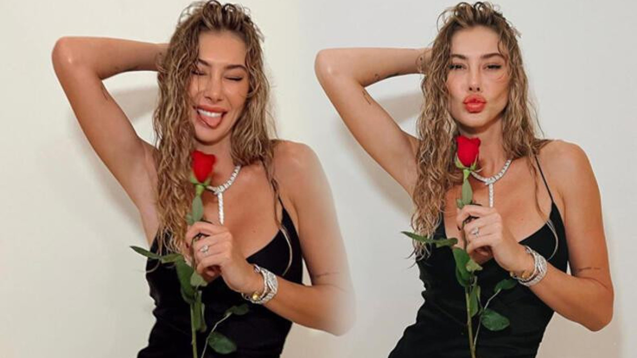 Şeyma Subaşı, kırmızı elbisesi ile alev makinası gibi