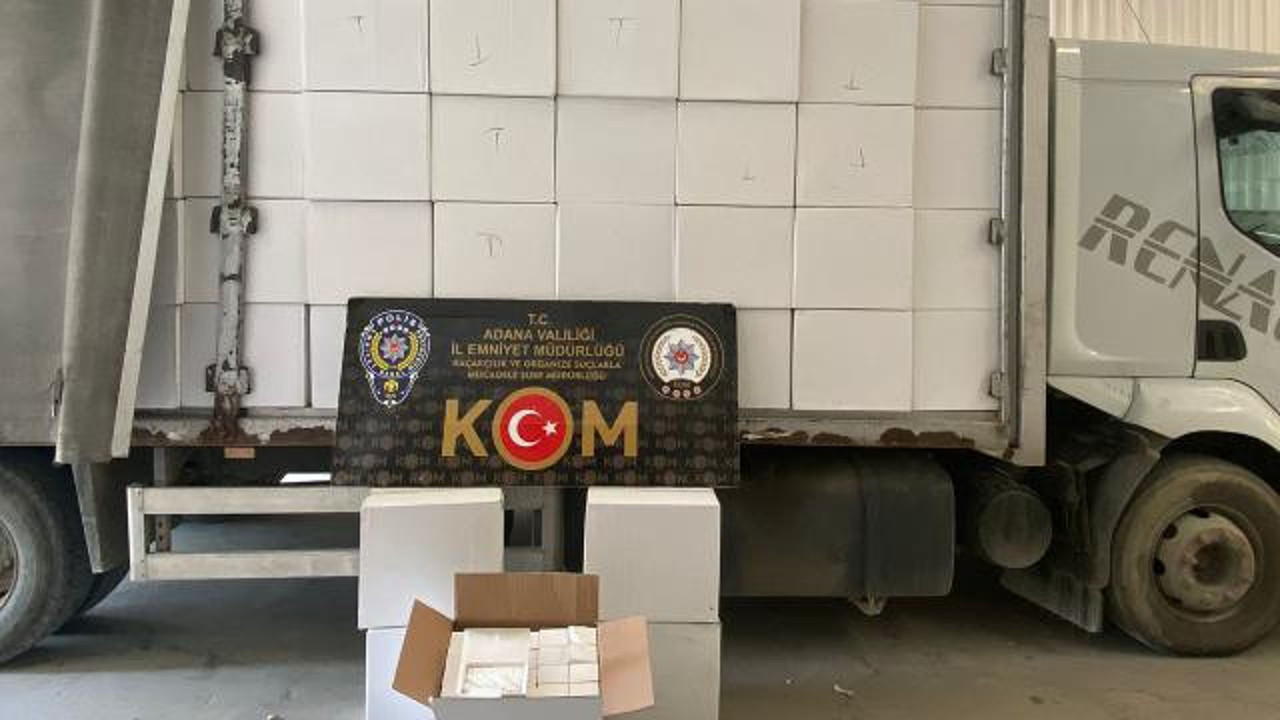 Adana'da 8 milyon 950 bin makaron ele geçirildi