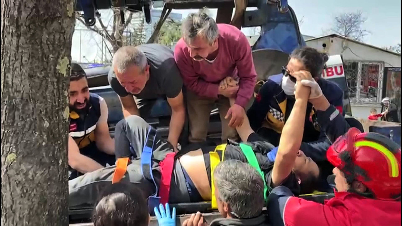 Vinç halatı operatörün üzerine düştü