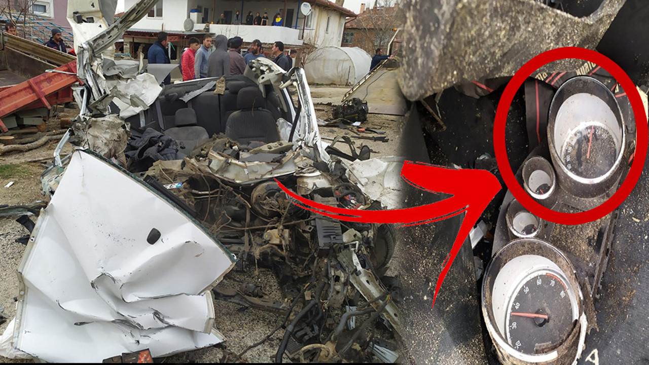 Ortalığı savaş alanına çeviren kaza! Hız kadranı 200'de takılı kaldı…