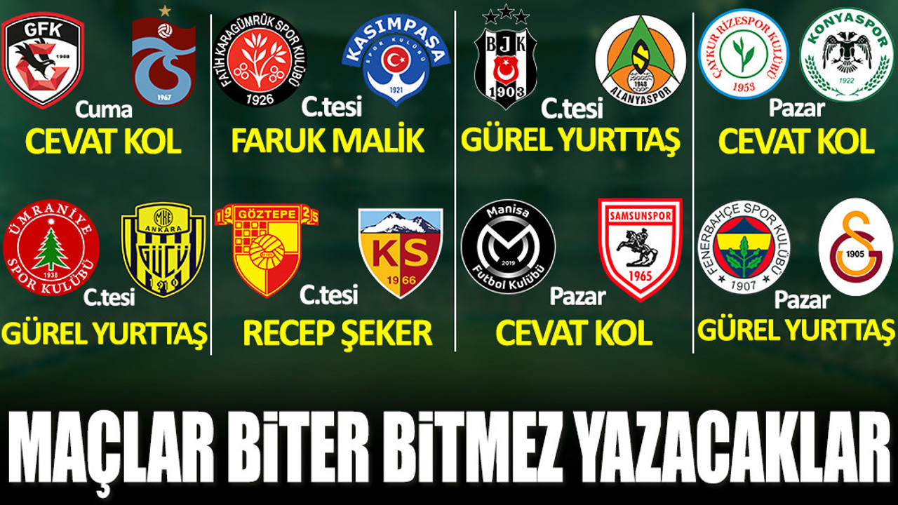 Süper Lig'de 32. hafta heyecanı Yeniçağ'da yaşanacak! İşte haftanın programı