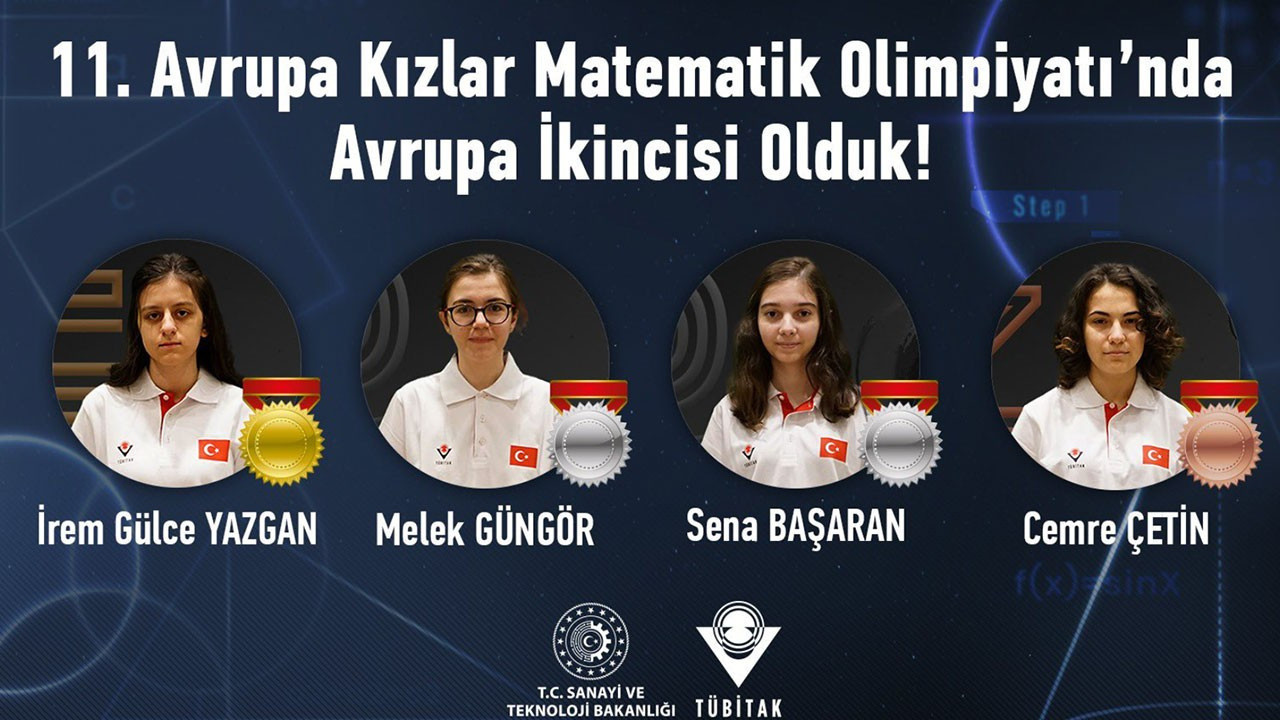 Türkiye, Avrupa Kızlar Matematik Olimpiyatı'nda Avrupa 2'ncisi oldu