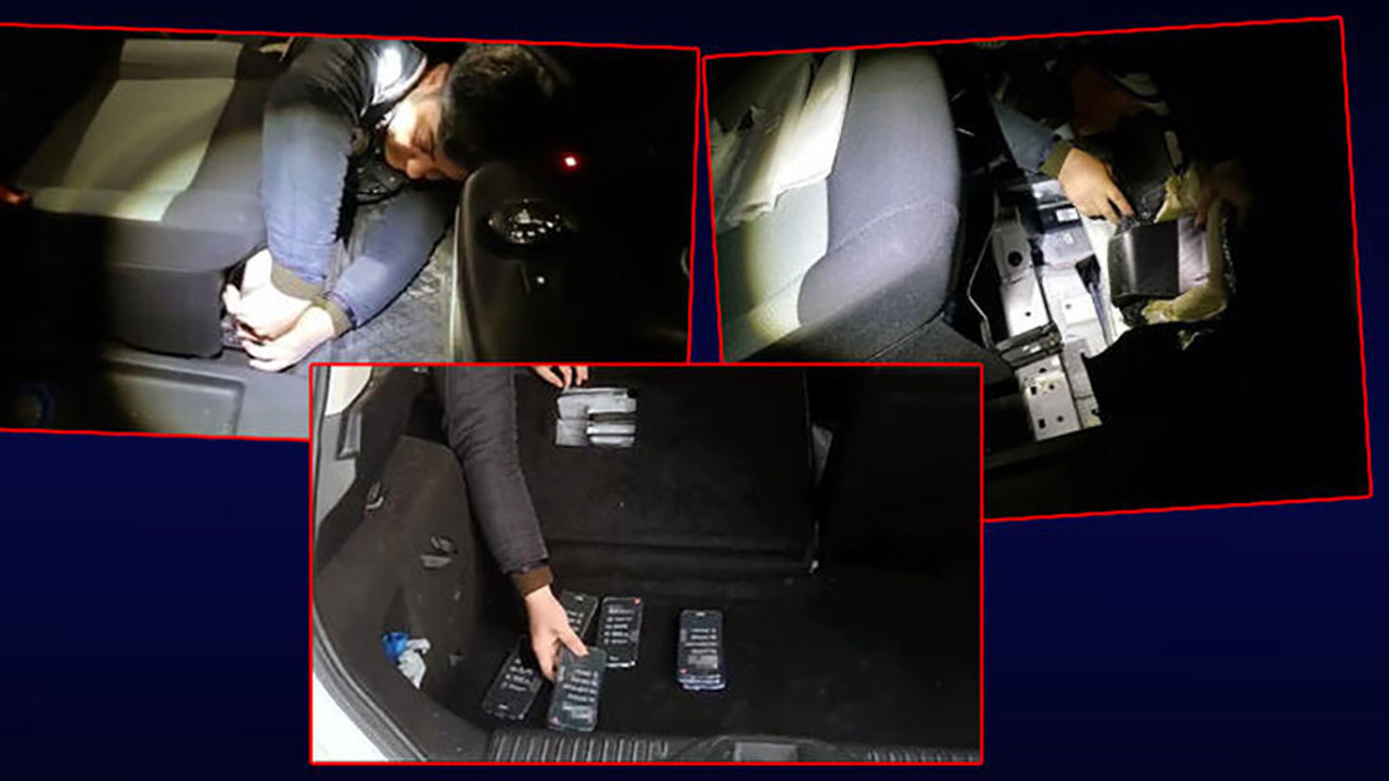 Otomobillerdeki zulalarda kaçak cep telefonları çıktı