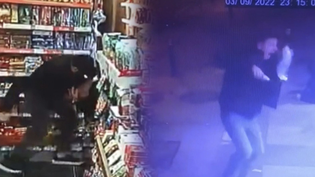 Arkadaşını öldüresiye döven gruba silahla saldırdı. O anlar anbean kameralara yansıdı