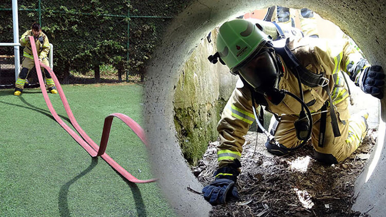 Yeni itfaiyecilere 'komando' eğitimi