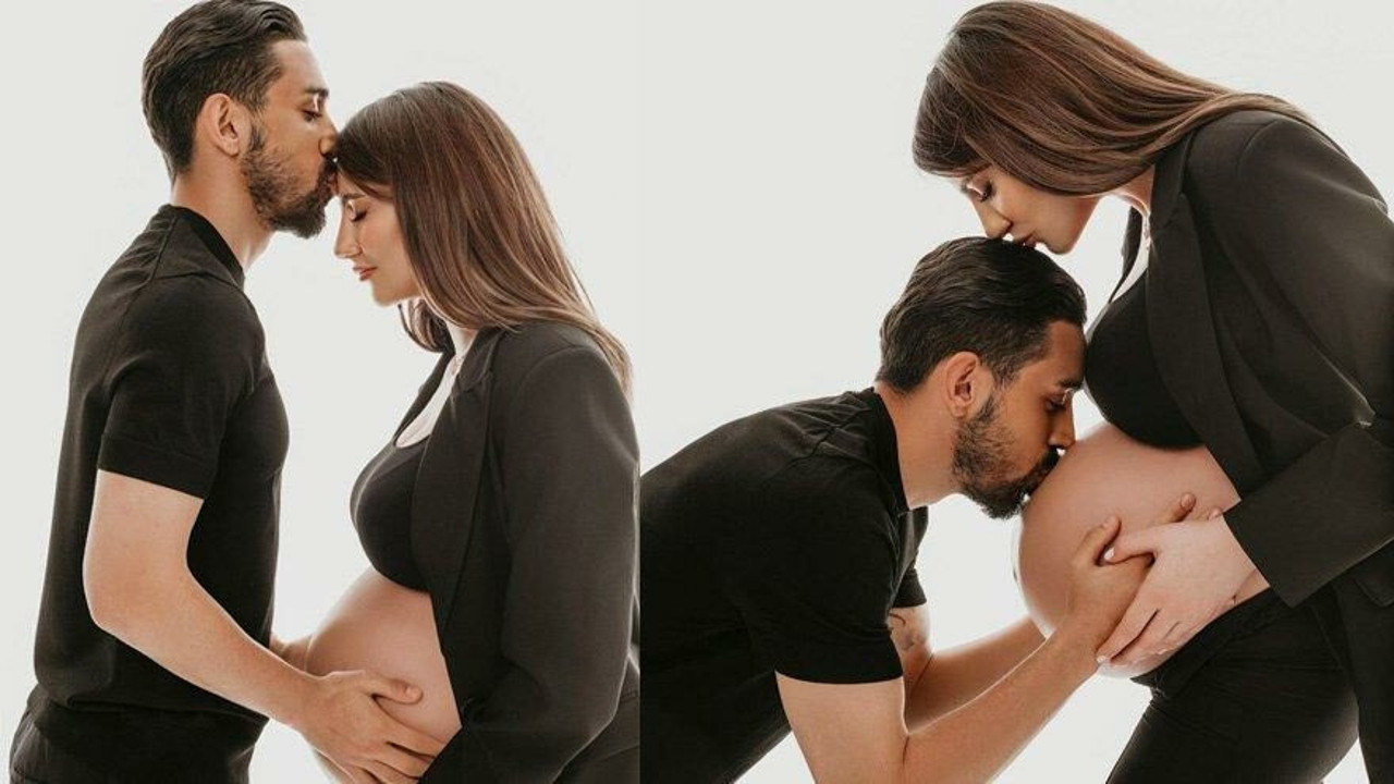 Ünlü futbolcu eşi ile hamilelik pozu verdi!