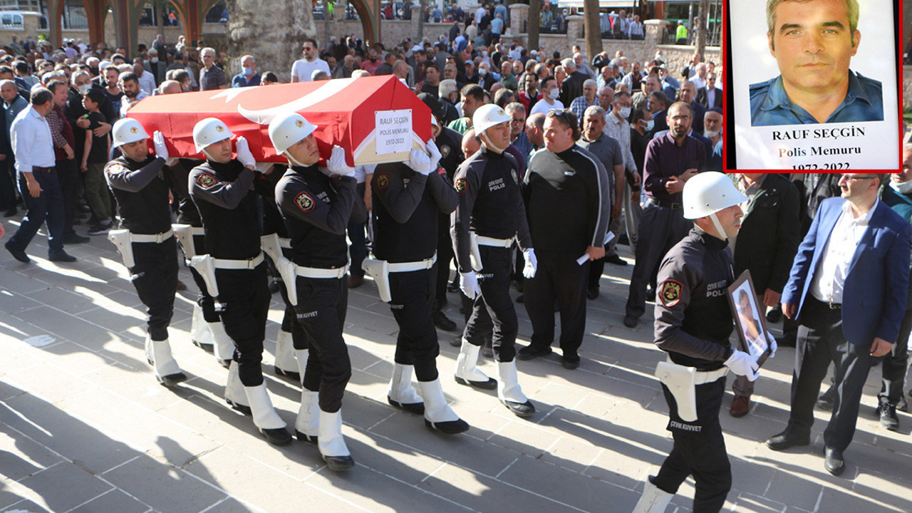Kalp krizinden ölen polis memuru, Tokat'ta toprağa verildi