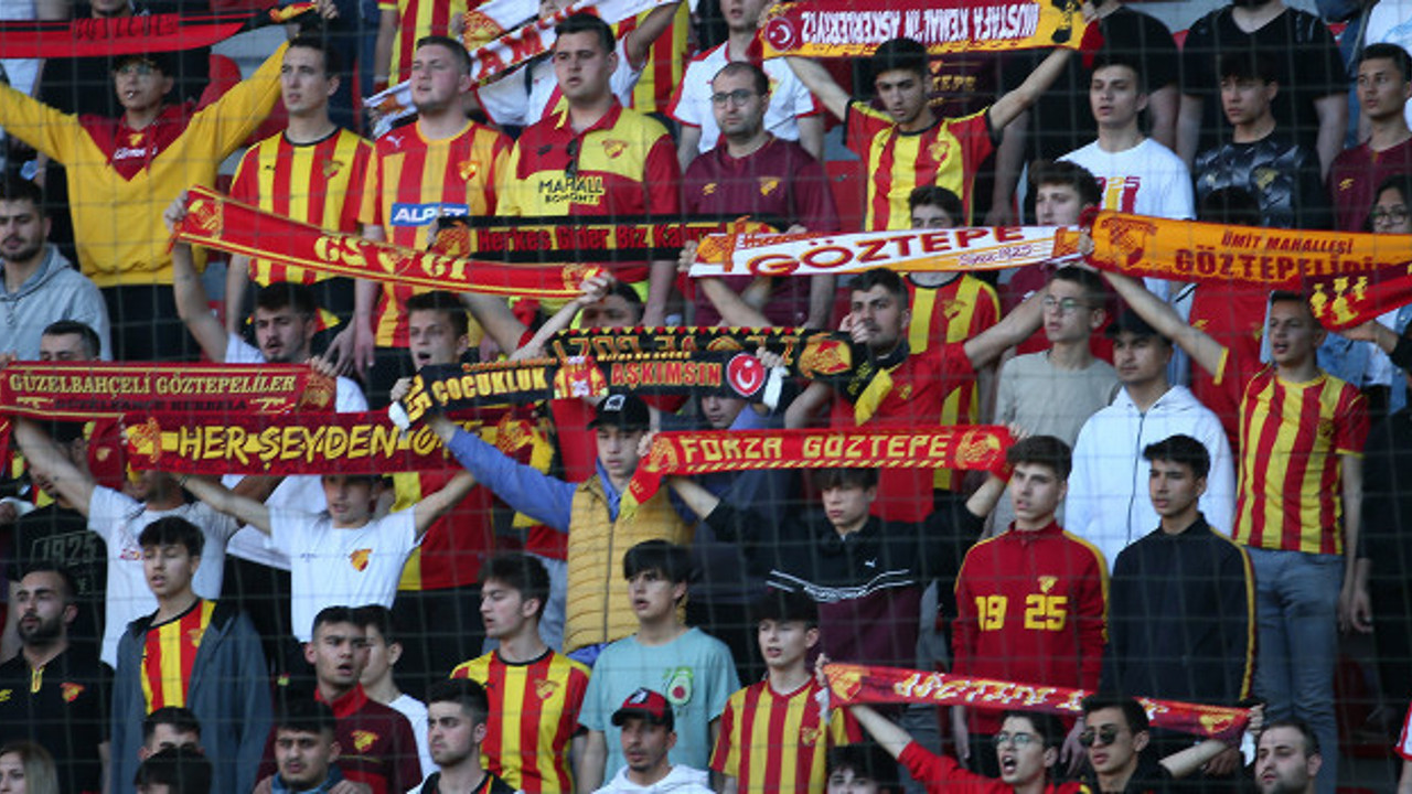 Göztepe taraftarı kazan kaldırdı