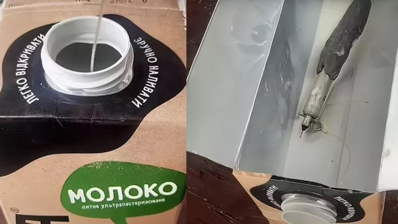 Sütün içinden bomba çıktı