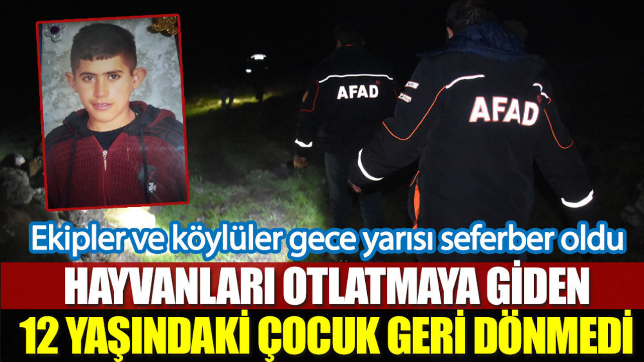 Kars'ta kaybolan 12 yaşındaki çocuk için ekipler ve köy halkı seferber oldu