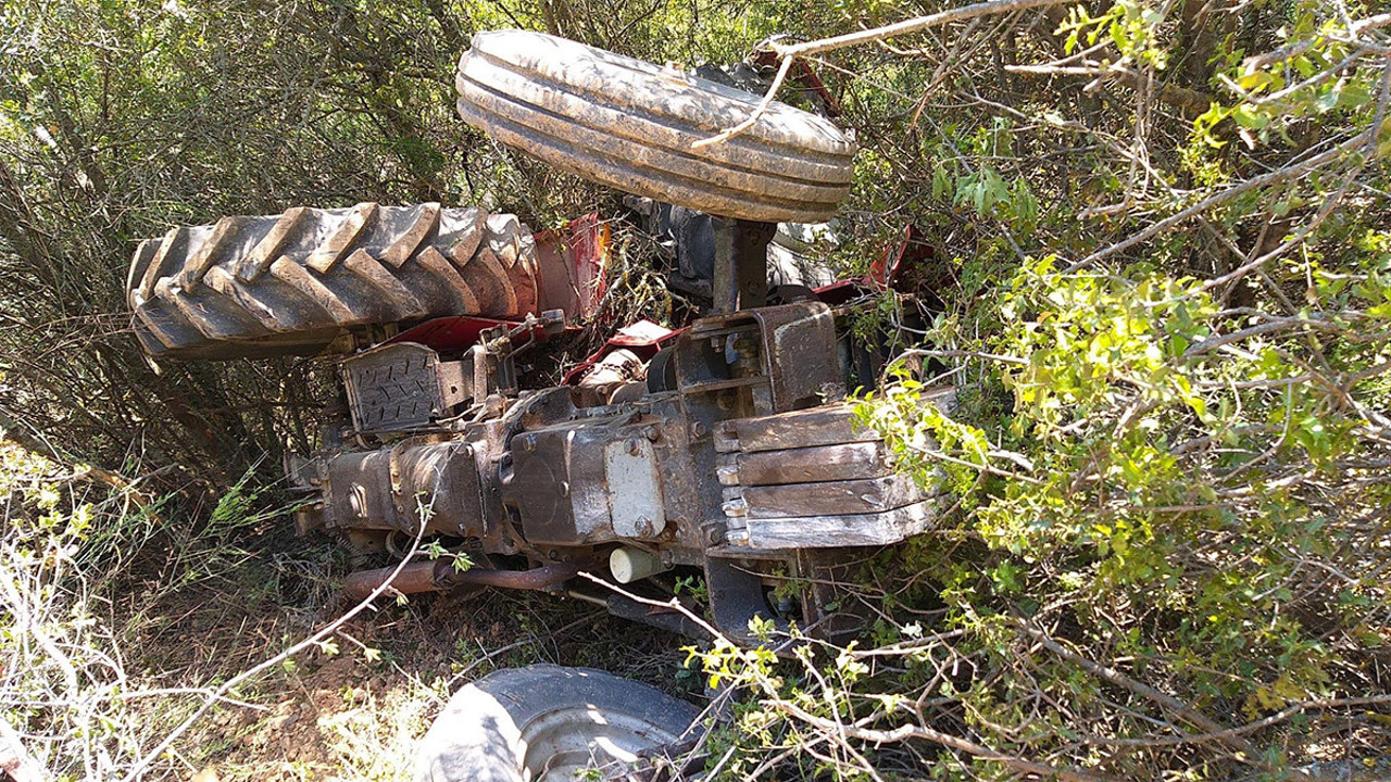 Denizli’de feci kaza! Traktör yamaçtan yuvarlandı...