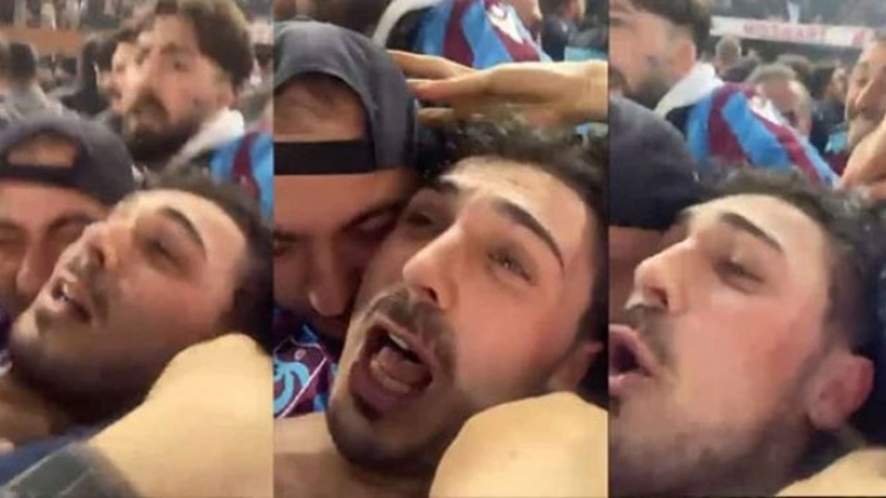 Trabzonsporlu Abdülkadir Ömür canını zor kurtardı. Bir anda binlerce kişinin altında kaldı