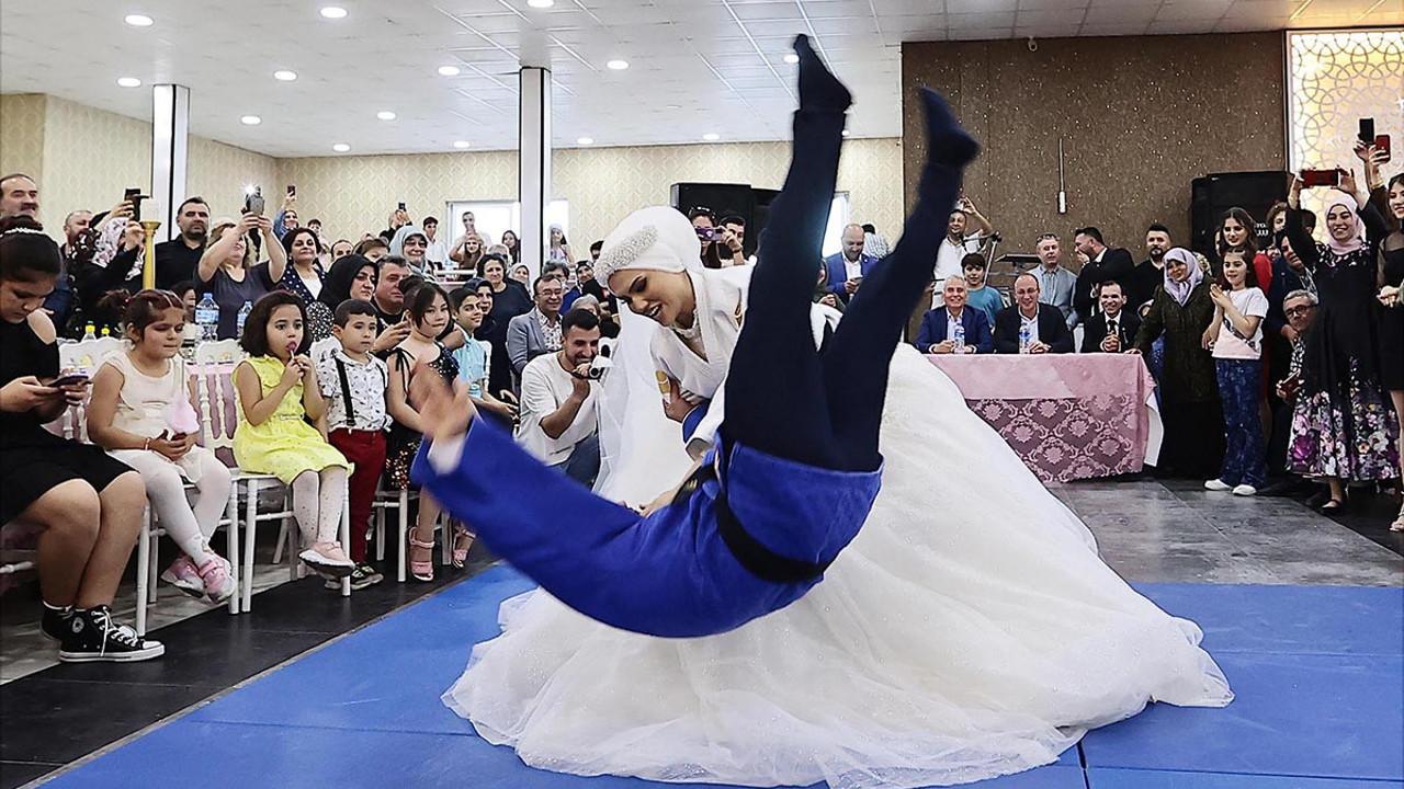 Judocu gelin damadı nikah öncesi yerden yere vurdu
