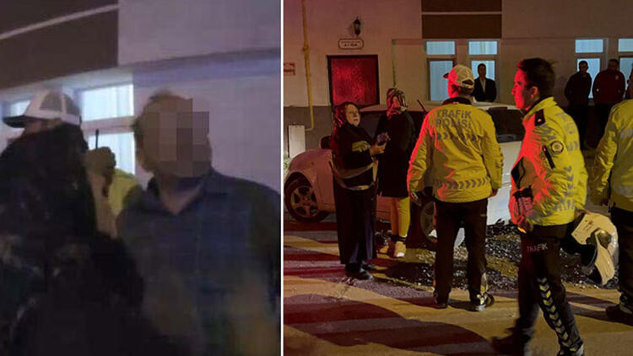 Alkollü sürücü polisi görünce tanımadığı ailenin evine girmeye çalıştı. Annesi de ''oğlum doktor parasıyla değil mi içer'' diye savundu
